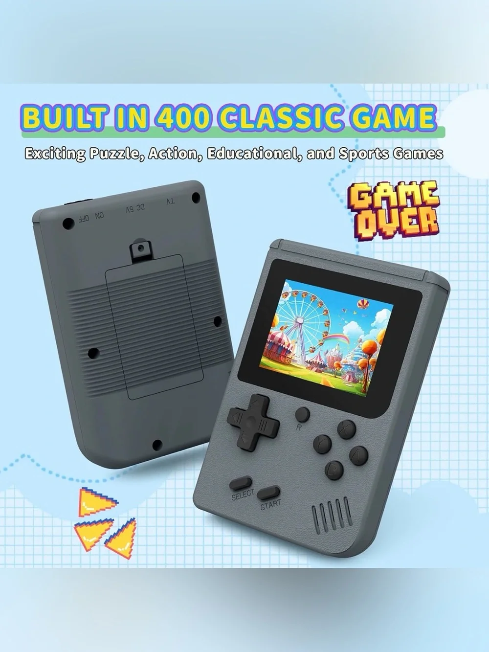 Portable Handheld Gaming Console - Gray